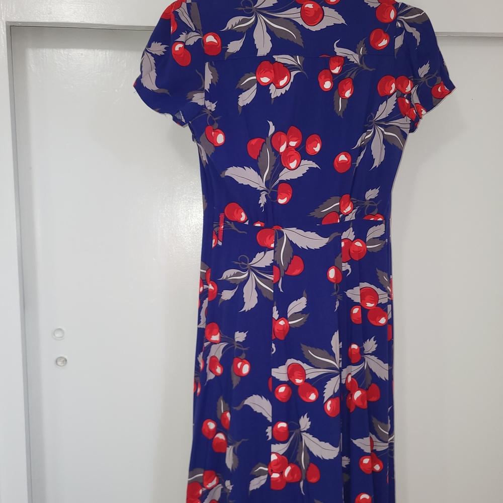 Trashy Diva Red and Blue Buttoned Midi Sundress - Picture 4 of 5
